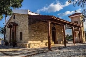 Cyprus Avgorou church blue sky