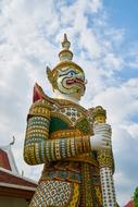 Thai sculpture in front of a temple in South Asia