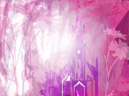 background church purple violet drawing