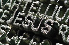 jesus word among letters, artwork