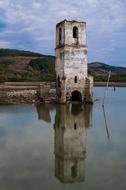 Church and lake