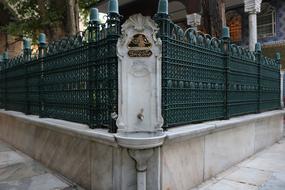 Beautiful and decorated fountain of the cami in Ä°stanbul, Turkey