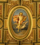Beautiful and colorful painting in the Semper Opera House in Dresden, Germany