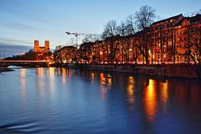 Munich Isar at Night