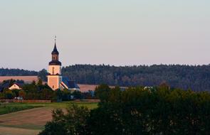 Landscape Thuringia church