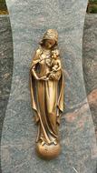 Maria Jesus Christianity gold statue