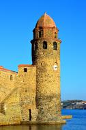 stone tower in the mediterranean