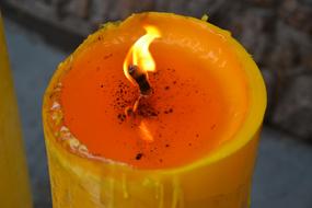Flame Candle Yellow red