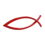 jesus christ fisherman symbol red drawing