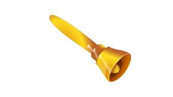 computer generated image of yellow school bell