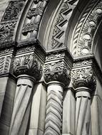 Architecture Columnar Building black and white