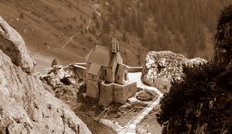 Rock Nature panorama church