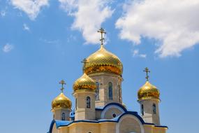 christian church with golden domes