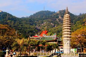 China Pagoda in autumn nature