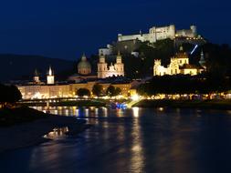 Salzburg Night city