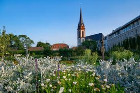 Colorful and beautiful Prince Georgs-Garden in Darmstadt, Hesse, Germany