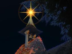 steeple bell tower advent star