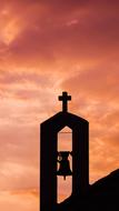 Belfry Sunset Clouds red