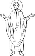 christian church clergy clothes drawing