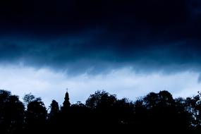 Rain Storm Church dark