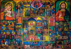 Icon Wooden Colorful wall
