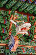 colorful dragon in a temple in asia