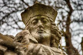 Saint john of nepomuk statue, detail, czech, prague