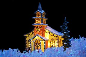 Background Candle chapel Card christmas