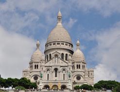 Sacre Coeur in Paris on a clear day