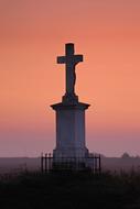 Cross Prayer Repentance red sky