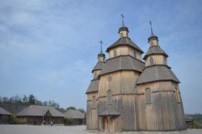 wooden church on the island of khortytsya, Ukraine