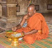 Buddhist monk in temple