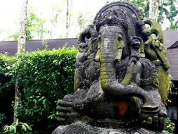 Ganesha Elephant in the park in bali