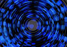 abstract wave circle blue