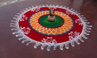 Rangoli Colorful Indian art