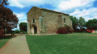 Church Granary Mediterranean and green grass