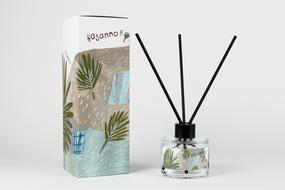 Colorful and beautiful diffuser with the sticks and box