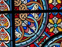 ornament of stained glass window