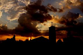 Steeple Church at Twilight