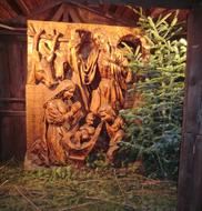 Christmas Crib Nativity and tree