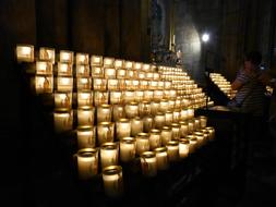 Prayer and Candles lights