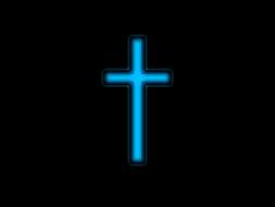 catholic Cross Blue Symbol