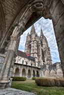medieval Cathedral Church in soissons