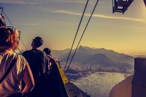 aerial view of the beaches in rio de janeiro