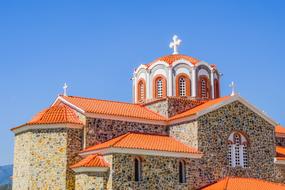 Church Orthodox red roofes