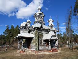 wooden architecture in a rural church