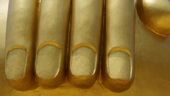 buddha hand for worship close up