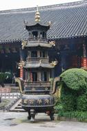 iron tower at temple, China, Chengdu