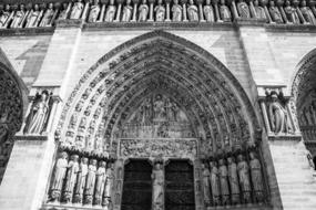 Texture Paris Notre-Dame black and white
