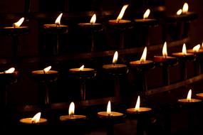 burning candles as a symbol of hope